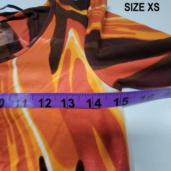 Colorful Long Sleeve Viscose  Tunic Dress  Size XS  Size S - NWOT - Picture 8 of 15